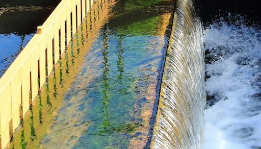 Wastewater treatment plant close-up