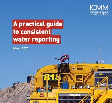 ICMM - 'A Practical guide to consistent water reporting report' cover