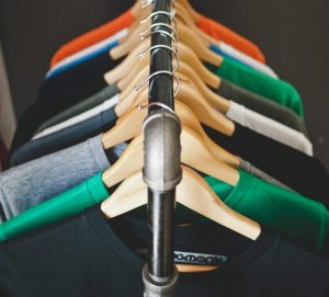 t-shirts on hangers