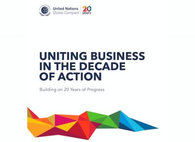 UN Global Compact 20th-Anniversary Progress Report: Uniting Business in the Decade of Action